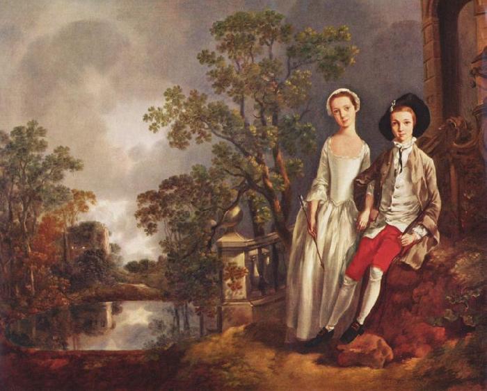 Thomas Gainsborough Heneage Lloyd and His Sister oil painting picture